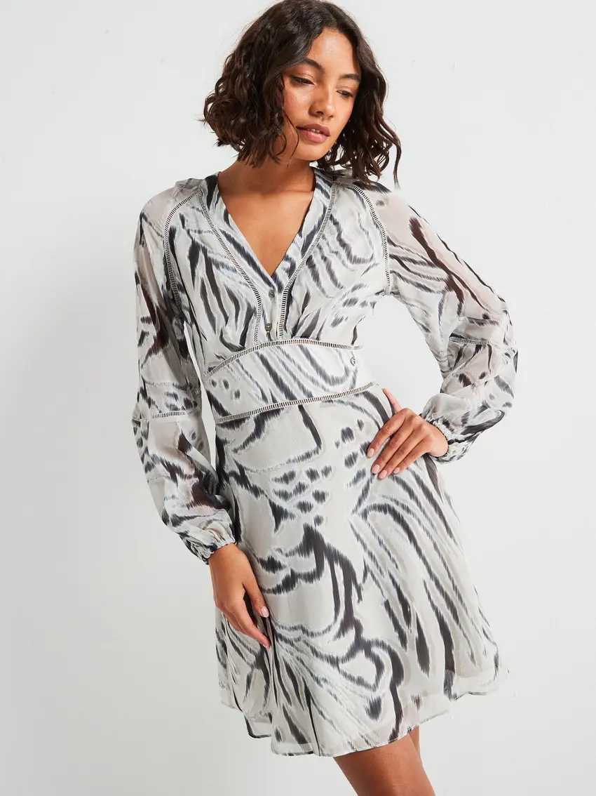 GUESS SUKIENKA YVETTE Z DŁUGIM RĘKAWEM W4BK29WDW82
