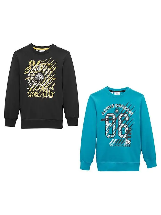 BLUZA CHŁOPIĘCA BAWEŁNIANA Z NADRUKIEM 2SZT