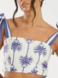BLUZKA DAMSKA TOP NA RAMIĄCZKACH REGULAR BAWEŁNIANA