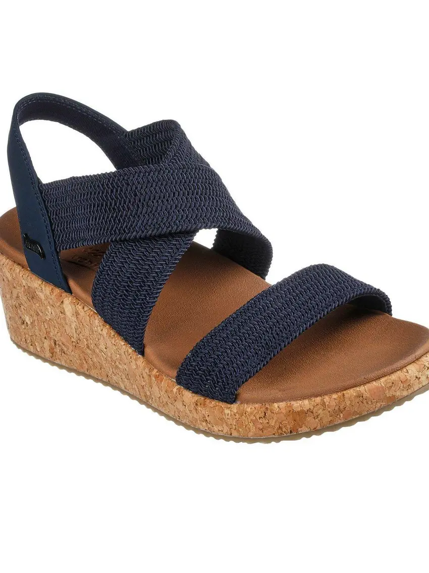 SKECHERS SANDAŁY NA KOTURNIE ARCH FIT BEVERLEE STRETCH