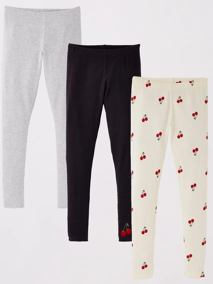 V BY VERY PRĄŻKOWANE LEGGINSY DZIEWCZĘCE 3PAK