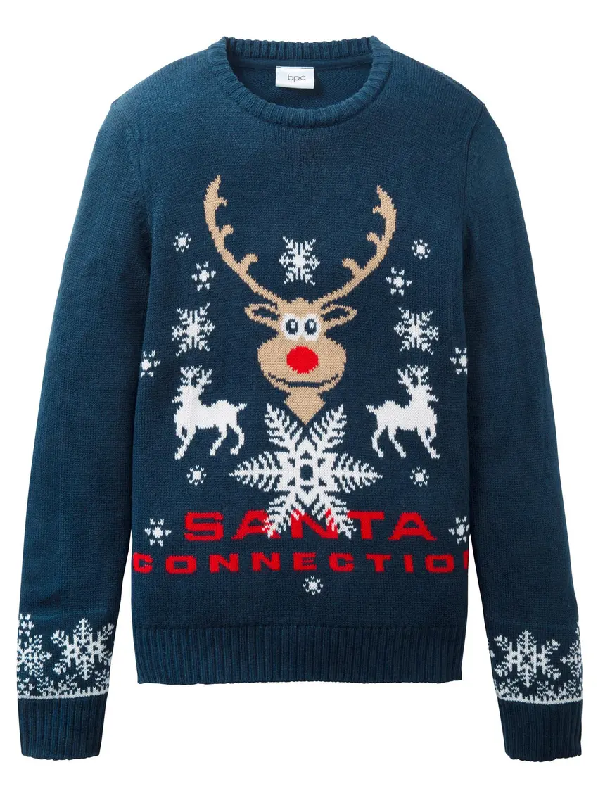 SWETER DZIANINOWY Z BOŻONARODZENIOWYM MOTYWEM
