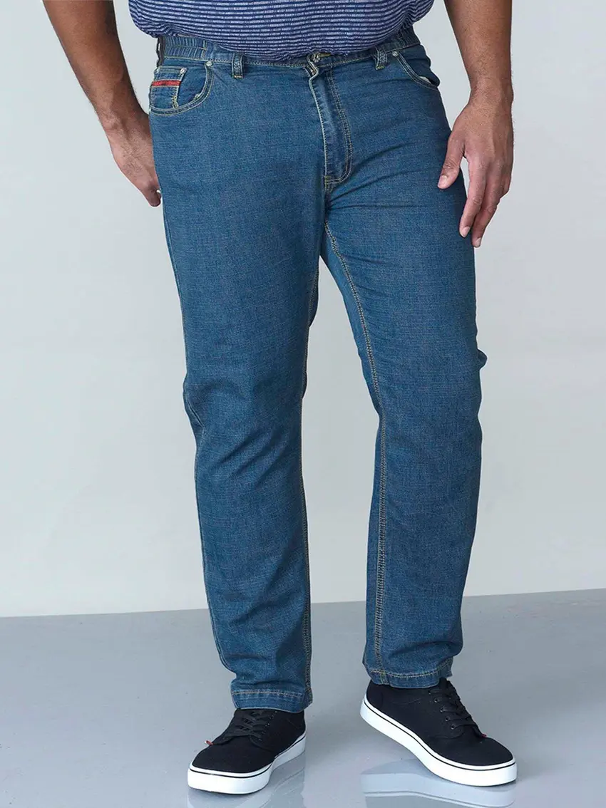 D555 JEANSY LONDON RELAXED FIT Z ELASTYCZNĄ TALIĄ KS1541
