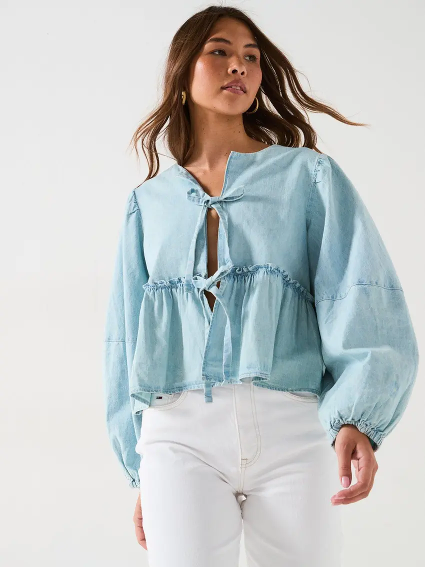 FREE PEOPLE BLUZKA JEANSOWA