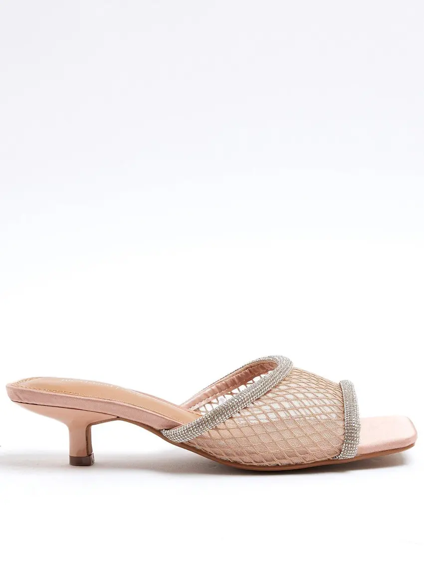 RIVER ISLAND KLAPKI Z BŁYSZCZĄCYMI DETALAMI