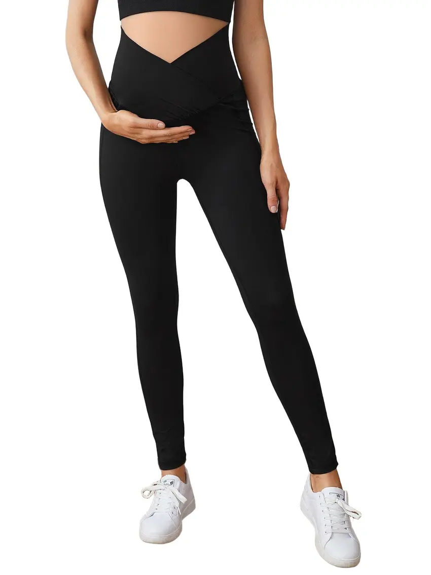 LEGGINSY CIĄŻOWE CZARNE