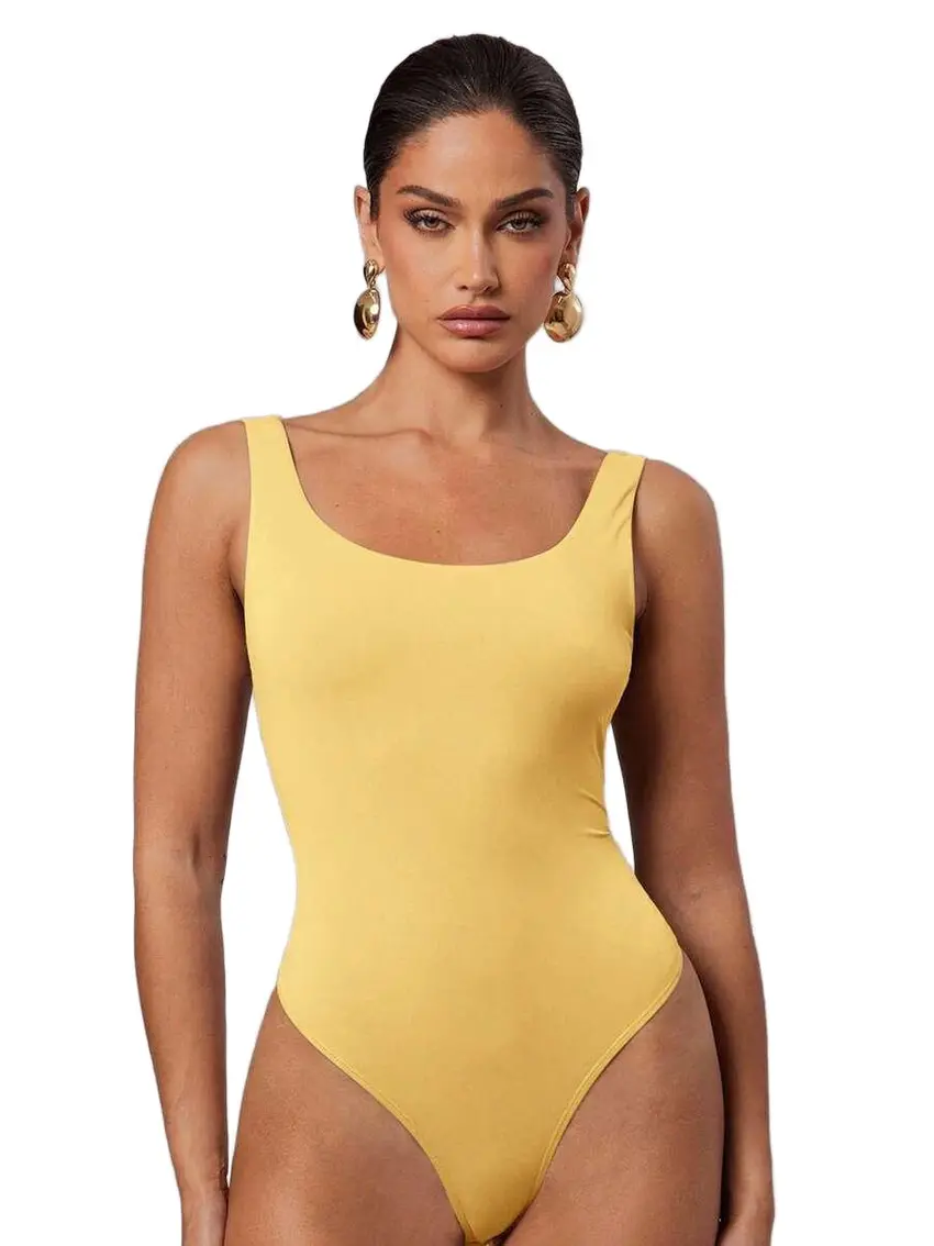 DAMSKIE JEDNOKOLOROWE MINIMALISTYCZNE BODY