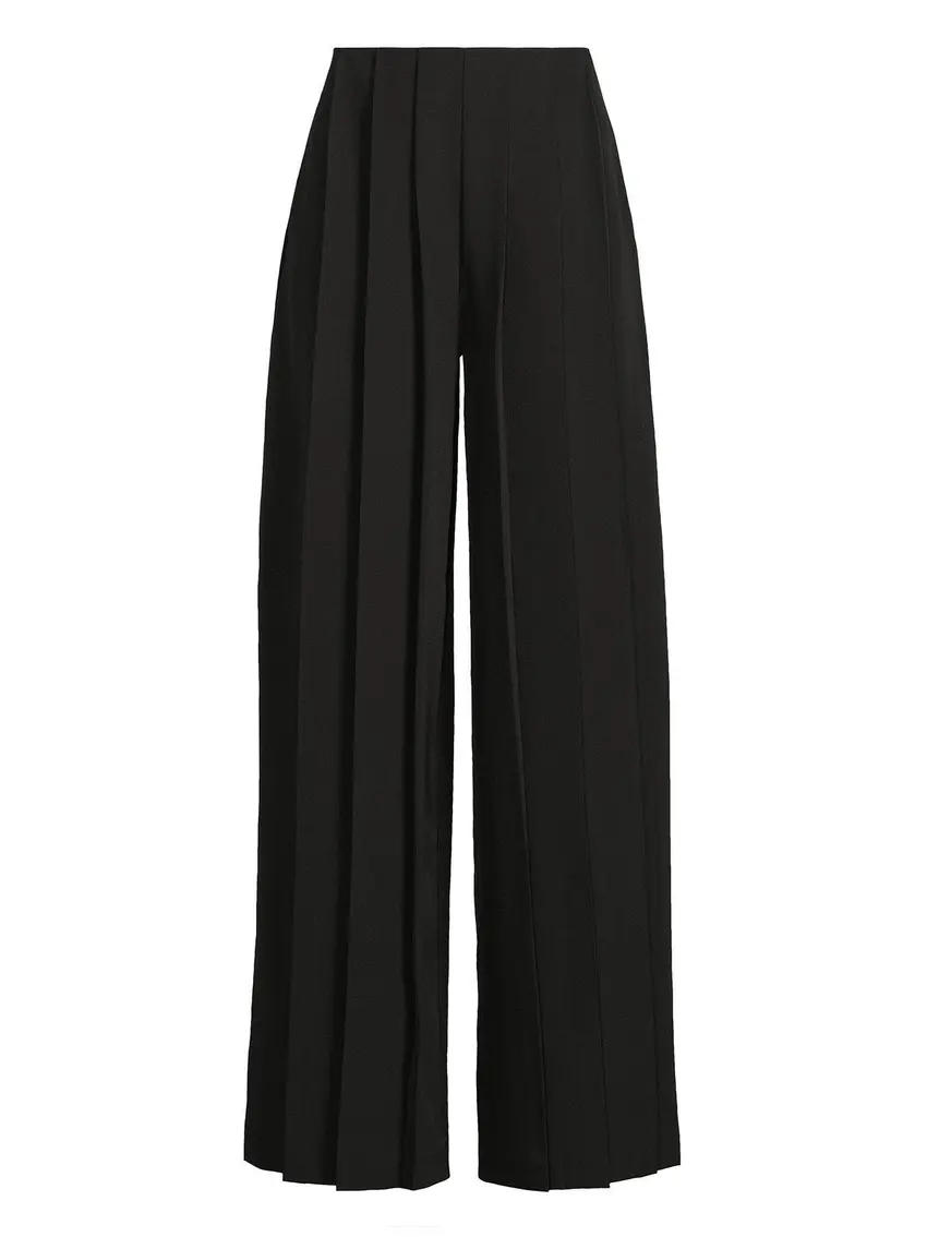 MICHELLE KEEGAN SPODNIE WIDE LEG Z ZAKŁADKAMI