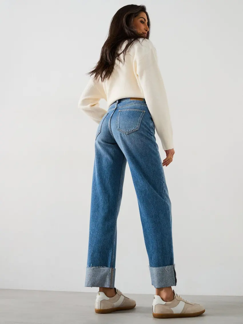 VERO MODA JEANSY Z PROSTYMI NOGAWKAMI