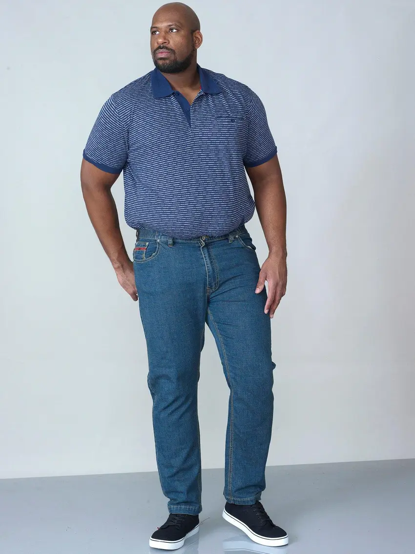 D555 JEANSY LONDON RELAXED FIT Z ELASTYCZNĄ TALIĄ KS1541