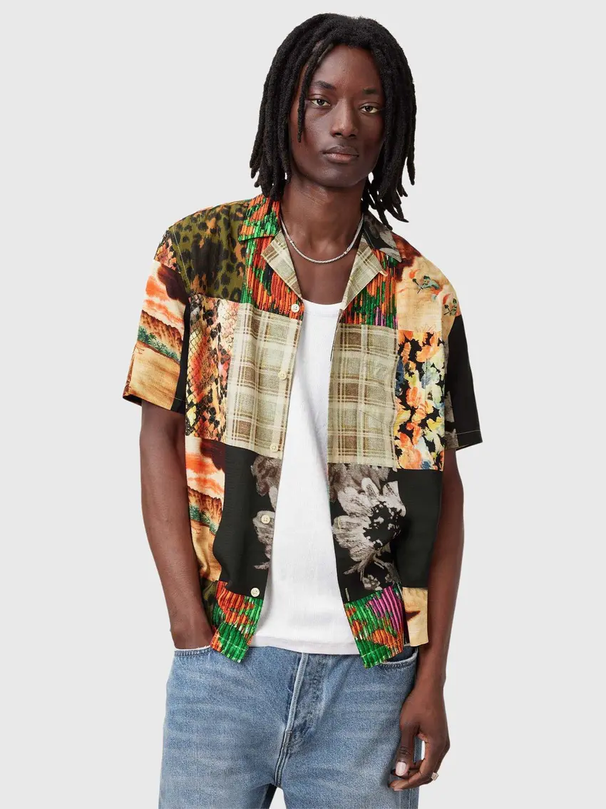 ALLSAINTS KOSZULA Z KRÓTKIM RĘKAWEM