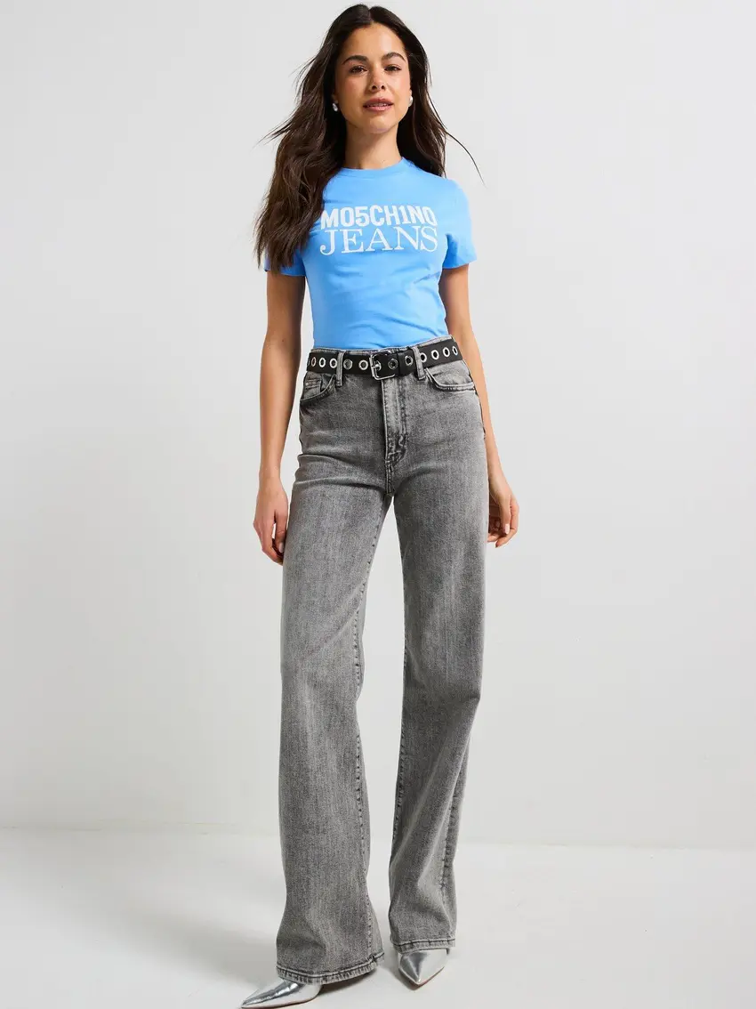 MOSCHINO JEANS DAMSKI T-SHIRT Z LOGO