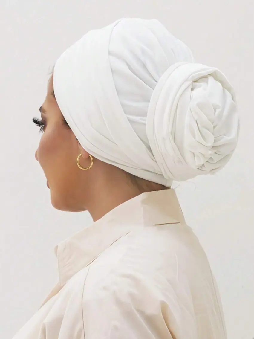 JEDNOKOLOROWA CHUSTA NA  GŁOWĘ TURBAN HIDŻAB