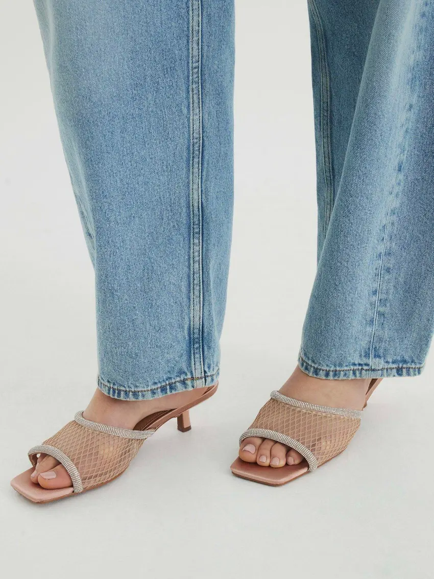 RIVER ISLAND KLAPKI Z BŁYSZCZĄCYMI DETALAMI
