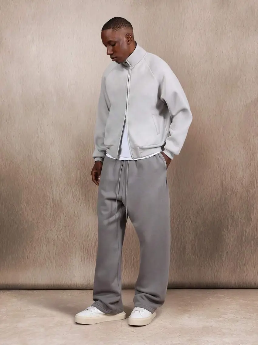 BLUZA MĘSKA REGULAR ROZPINANA BEZ KAPTURA