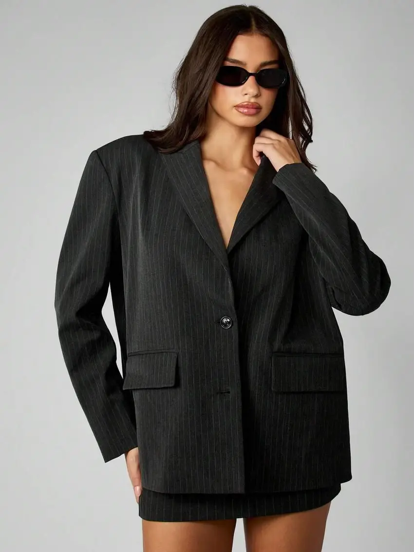 MARYNARKA OVERSIZE W PASKI