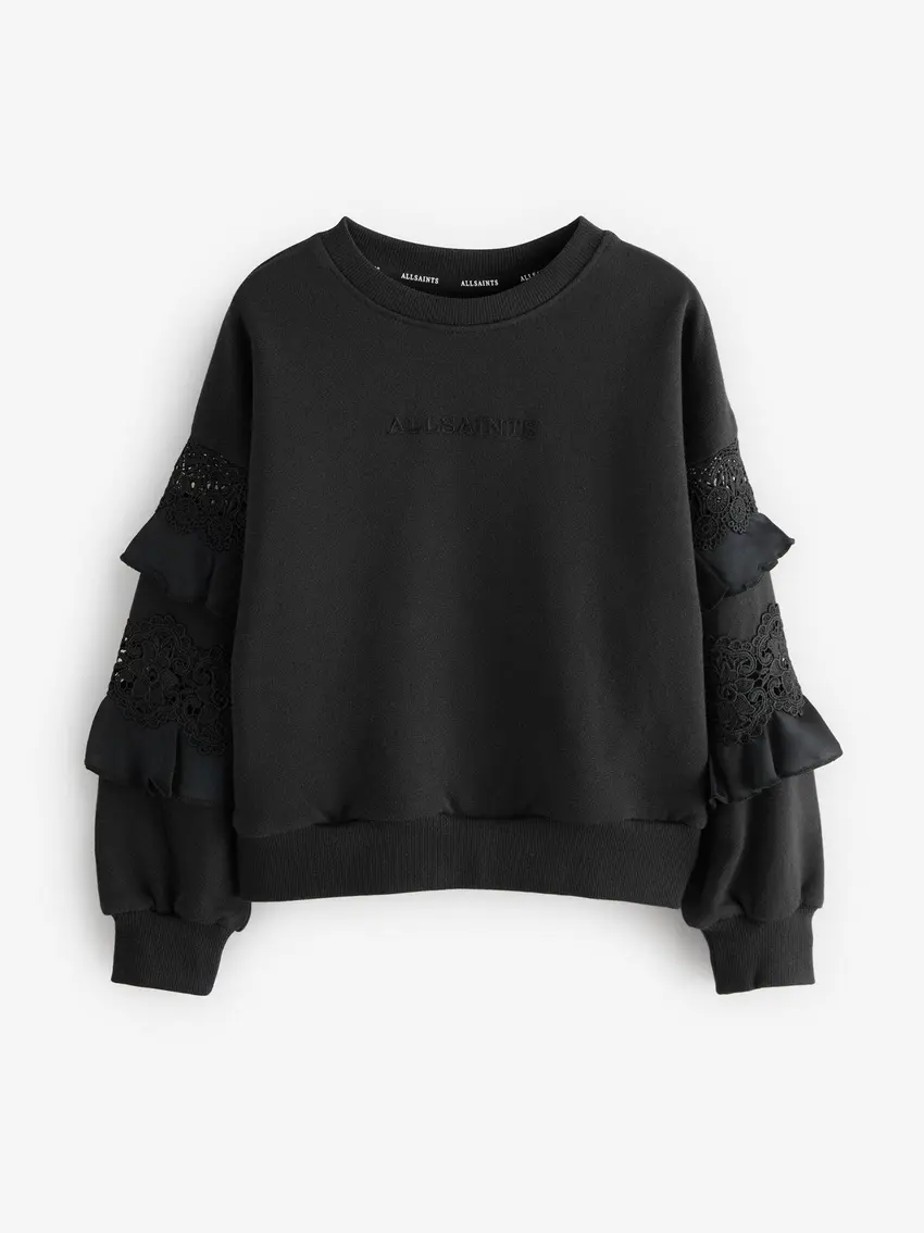 ALLSAINTS DZIEWCZĘCA BLUZA Z OZDOBNYMI RĘKAWAMI 10-11Y