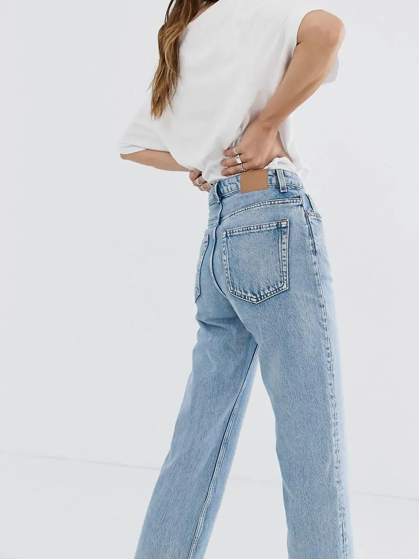 PROSTE JEANSY DAMSKIE WYSOKI STAN