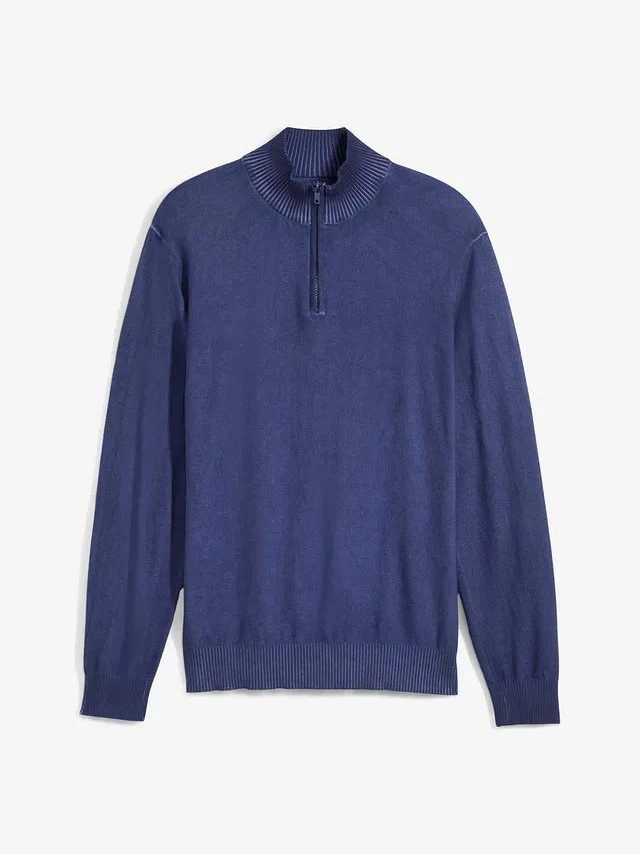 SWETER MĘSKI  PÓŁGOLF Z ZAMKIEM