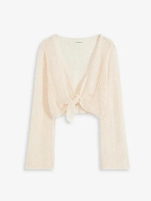 BOLERKO PLUS SIZE DŁUGI RĘKAW WIĄZANIE