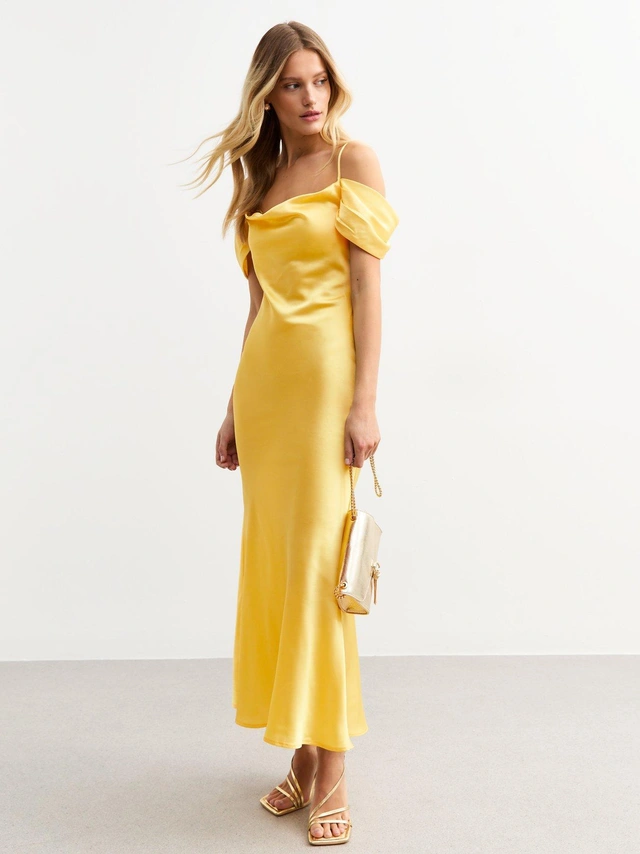 NEW LOOK SUKIENKA MAXI Z SATYNY