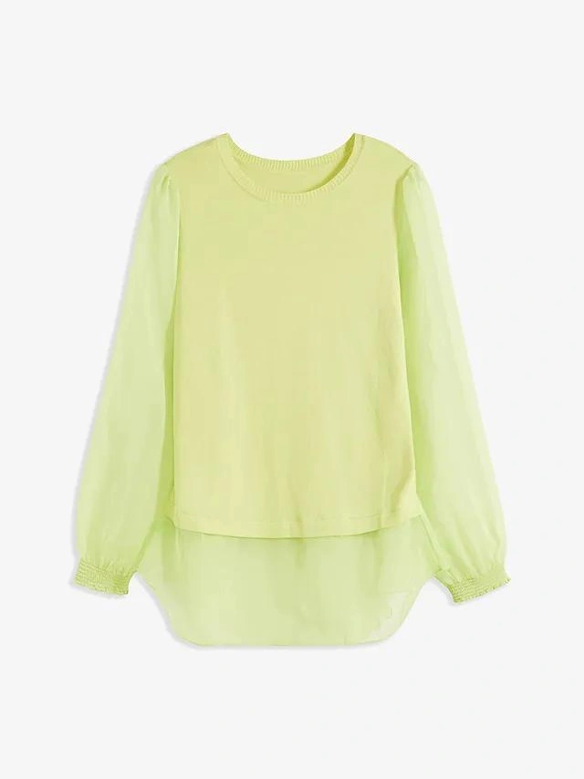 SWETER Z SZYFONOWYMI RĘKAWAMI