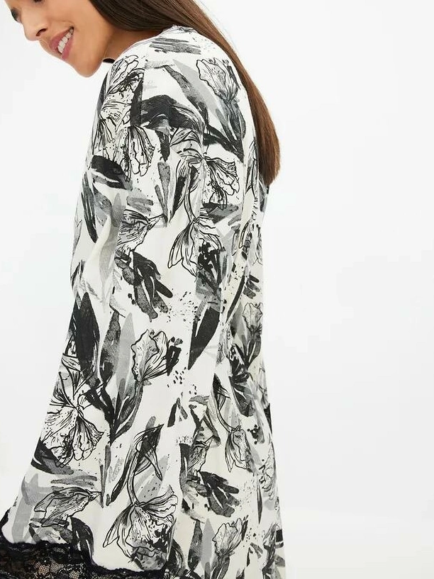 SZLAFROK KIMONO Z WISKOZĄ