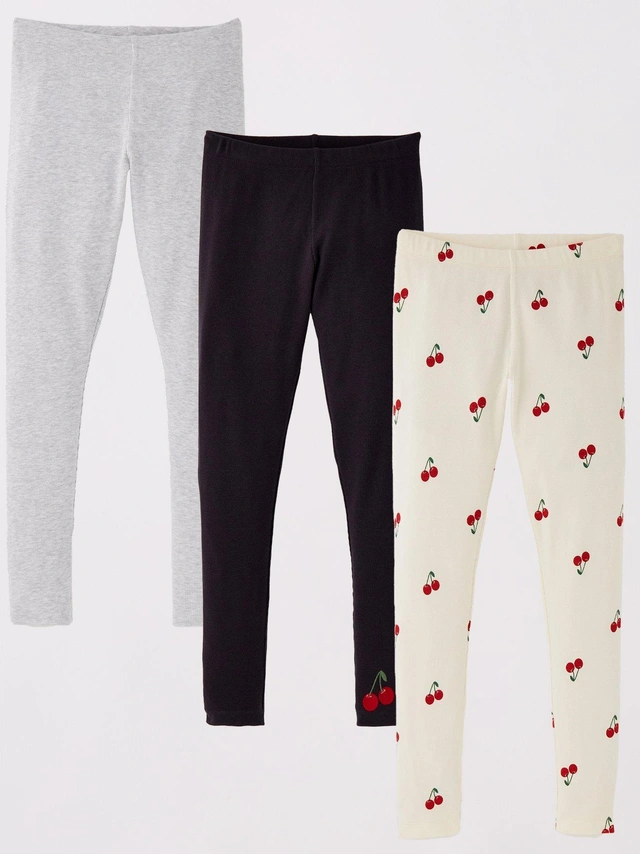 V BY VERY PRĄŻKOWANE LEGGINSY DZIEWCZĘCE 3PAK
