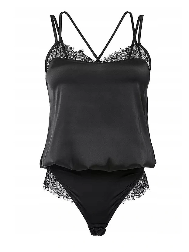 BODY SATYNOWE CZARNE