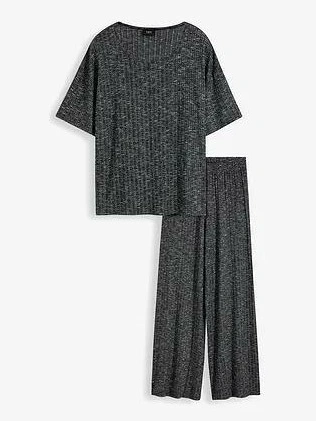 PRĄŻKOWANY DRES DOMOWY OVERSIZE