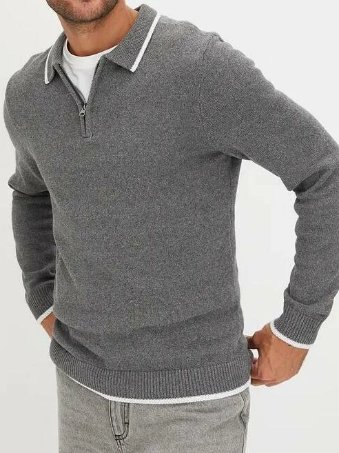 SWETER POLO MĘSKI