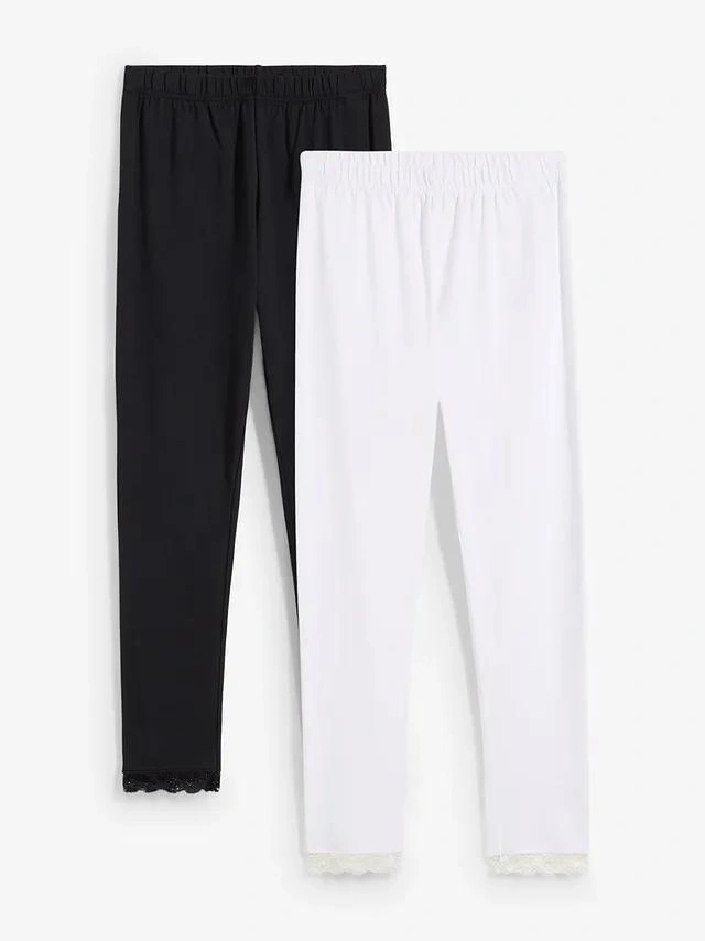 LEGGINSY Z KORONKĄ 2PAK