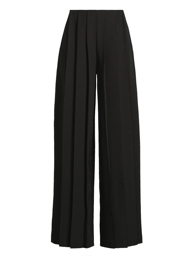 MICHELLE KEEGAN SPODNIE WIDE LEG Z ZAKŁADKAMI