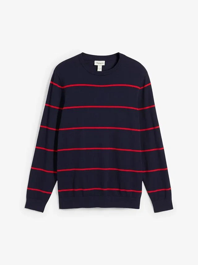 SWETER MĘSKI BAWEŁNIANY W PASKI