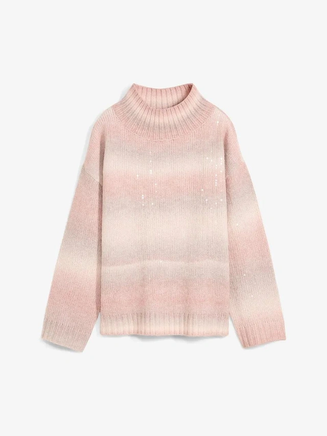SWETER OMBRE Z PÓŁGOLFEM