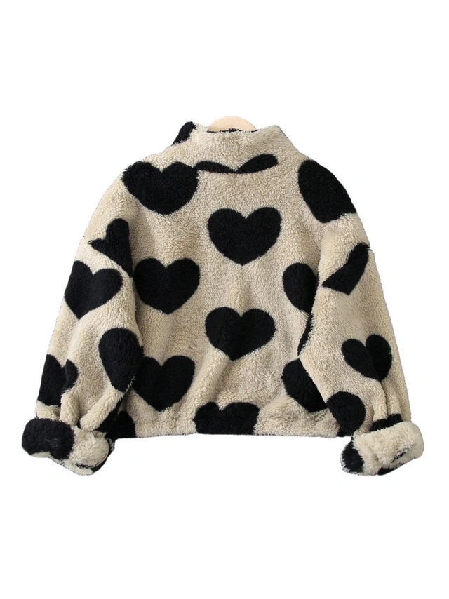 BLUZA Z ZAMKIEM W SERCA