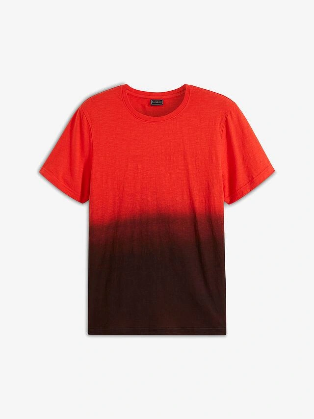 T-SHIRT MĘSKI OKRĄGŁY DEKOLT BAWEŁNA OMBRE