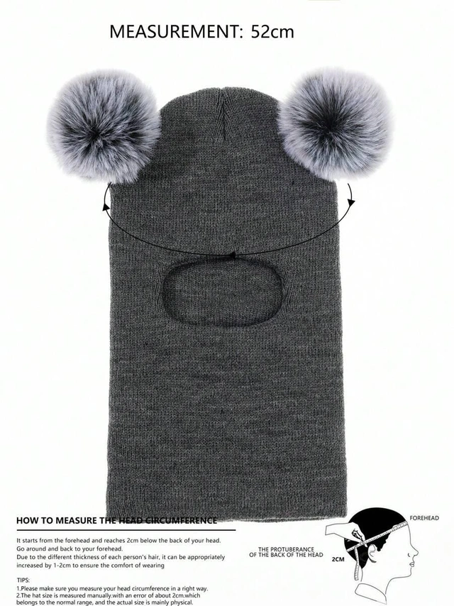 CZAPKA DZIECIĘCA ZIMOWA Z POMPONAMI
