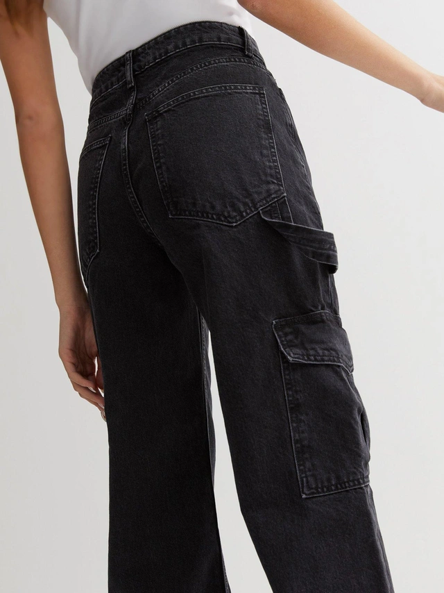 NEW LOOK JEANSY CARGO HIGH WAIST