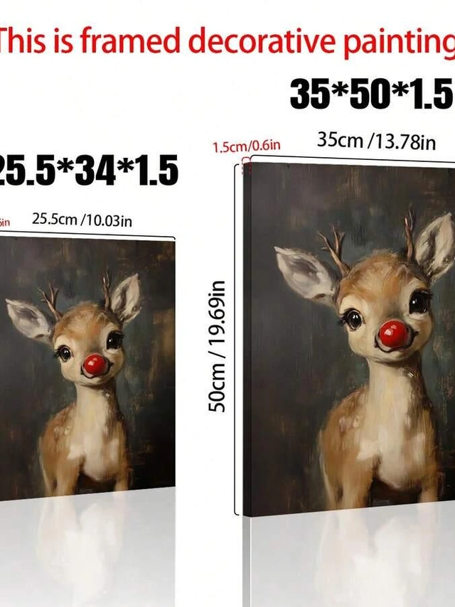 PLAKAT Z RENIFEREM DEKORACJA ŚCIENNA